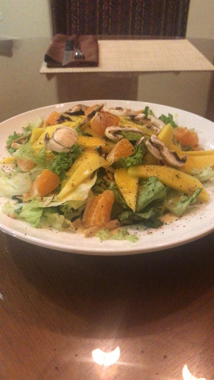 Vibrant mango and citrus salad — fresh seasonal Baja cuisine